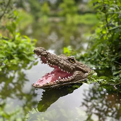 Floating Crocodile Head Pond Ornament • £7.99