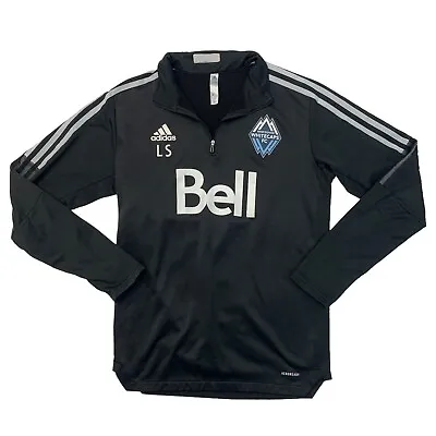 Adidas Vancouver Whitecaps FC Jersey Mens M Medium Black Long Sleeve Thumbholes • $33.95