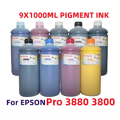 9X1Liter Premium Pigment Refill Ink For Stylus Pro 3880 3800 Printer • $649.99