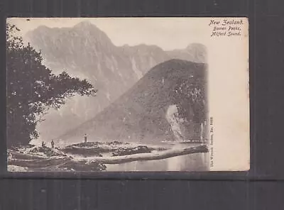 NEW ZEALAND MILFORD SOUND BARREN PEAKS 1909 Ppc. Used PAHIATUA Machine. • $3.50