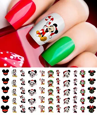 Mickey  & Minnie Mouse Christmas Set #1 Nail Art Decals - Salon Quality!  Disney • $4.99