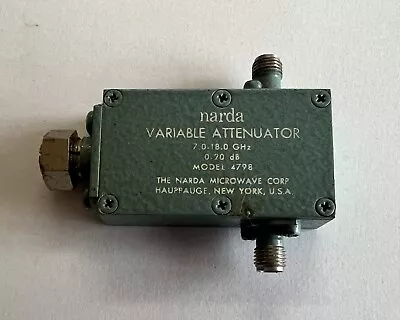 Narda Microwave Model 4798 Variable Attenuator 7.0 - 18.0 GHz 0.20dB • £35