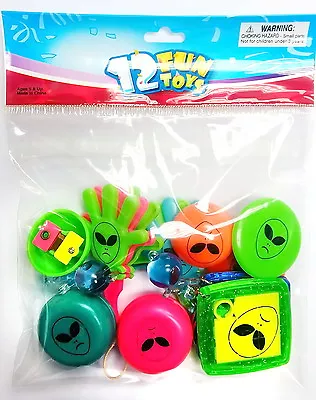12X Alien Party Bag Birthday Favors Pinata Fillers Loot Gag Dips Game Gifts Toys • $5.99