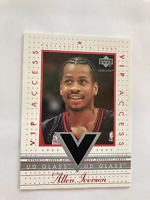 Allen Iverson 2002-03 UD Glass VIP Access Game Used Jersey Card AI-VIP • $5