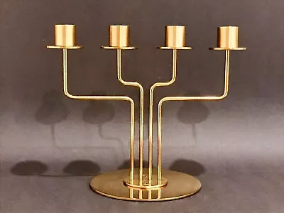 Vintage IKEA Parlband Gold Tone Metal 4 Arm Candelabra Candle Stick Holder EXC • $45