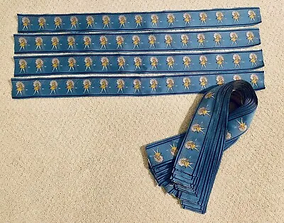 Lot Of (4) Strips Of 2  Wide Authentic Vintage Morton Salt Girl Jaquard Ribbon • $12.50