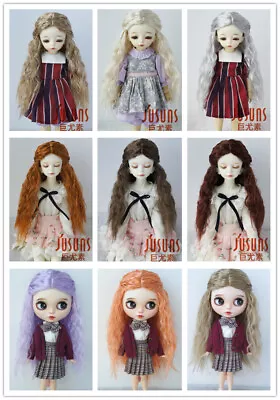 JD119 1/12 1/8 1/6 1/4 1/3 Curly BJD Wig Lati OB11 Blythe Doll Hair Fashion Wigs • $23.99