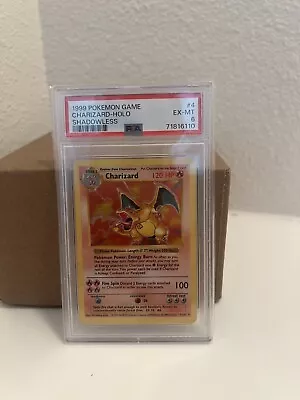$850 • Buy PSA 6 Pokémon TCG Charizard Base Set 4/102 Shadowless Holo Rare