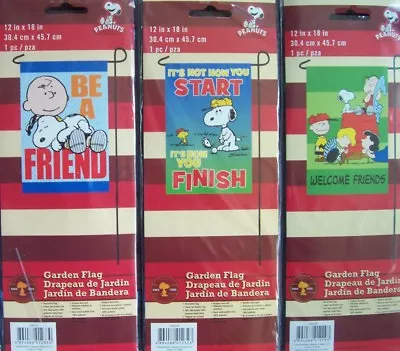 Snoopy Woodstock & The Peanuts Gang Mini Garden Flag----12 X 18  CHOOSE 1 • $15.99