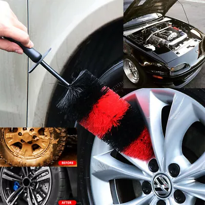 Car Tire Rim Scrub Brush Auto Vehicle Wheel Hub Brush Cleaning Tool Wash Cleaner • $6.29