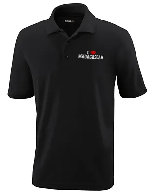 Performance Golf Tees I Love Madagascar Short Sleeves Polo Shirts For Men • $31.99