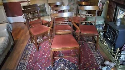 Georgian / Regency Mid 18c ( 1750s) 7 Mahogany Dining Chairs Inc 1 Carver Chair • £185