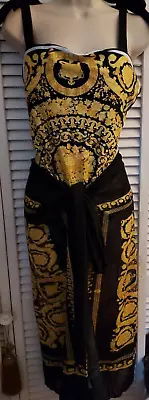 Swimwear Bathing Suit Wrap Skirt Sarong Resort Beachwear Gold New • $25