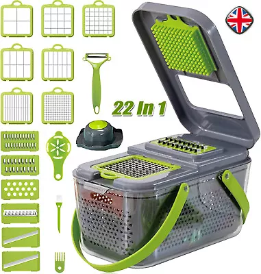 £8.86 • Buy 22 IN 1 Food Vegetable Salad Fruit Cutter Peeler Slicer Dicer Chopper Kitchen