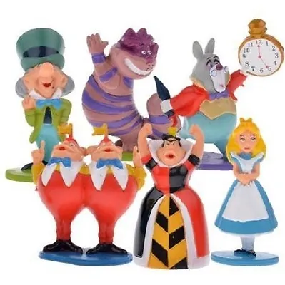 MINI Alice In Wonderland Playset 6 Figure Cake Topper * USA SELLER* Toy Doll Set • $12.99