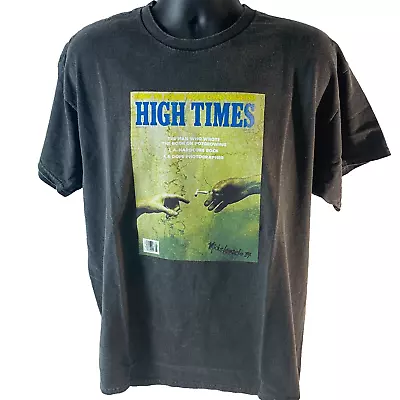 High Times Magazine Michelangelo '84 T-Shirt Size Large Grey 420 Graphic NEW • $13.95