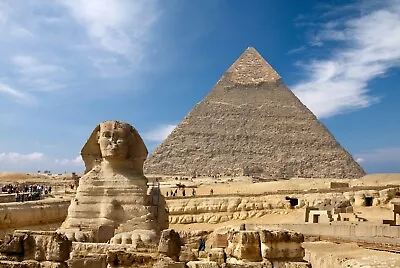 A1 | Egyptian Pyramids Poster Art Print 60 X 90cm 180gsm Sphinx Giza Egypt #8230 • £10.99