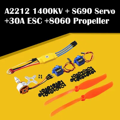 1400KV Brushless Motor ESC Micro Servo Combo For RC Fixed Wing Plane Helicopter • $21.13