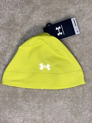 Under Armour Men's UA Storm Launch Beanie ColdGear Reflective Yellow 1365923 NWT • $29.99