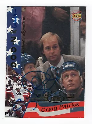 1995 Signature Rookies Miracle On Ice 44 Craig Patrick Autograph Card 1533/2000  • $79.99