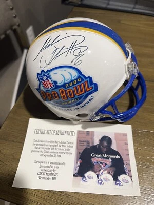 $19.99 • Buy Adalius Thomas Autographed 2004 Pro Bowl Mini Helmet With CoA Ravens Patriots
