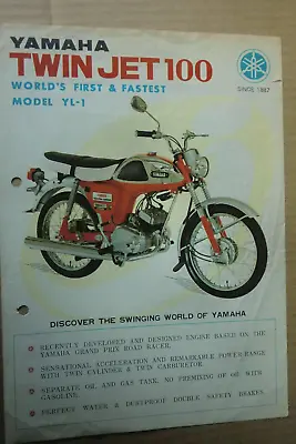 1960s  Yamaha  YL-1  Twin Jet  100     Brochure  From JAPAN Yl1 • $11.99