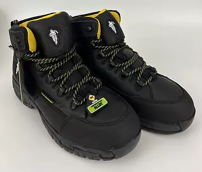 NEW Michelin Hydroedge Steel Toe Waterproof Work Boot Sz 10.5M Black MIC005R Men • $109.90