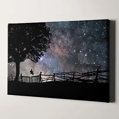 Milky Way Outer Space Stars Canvas Wall Art Print • $49