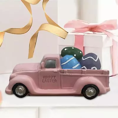 Easter Truck With Dinosaur Eggs Pink Easter Ornament For Mantel • $57.13