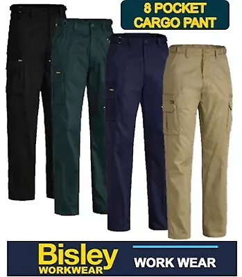 Bisley Workwear -  Original  Mens 8 Pocket Cargo Drill Work Pants - Bpc6007 • $32.95