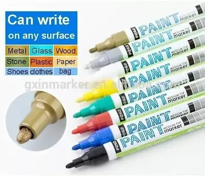(3 PACK) SILVER  Or GOLD Oil Based Paint Marker Pens Car Bike Tyres Metal Glass • £2.95