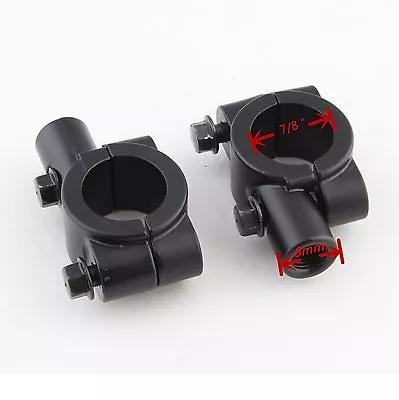 2 X 8mm Mirrors Clamp On Mount Adapter Fit 7/8  Handlebar Atv Utv Go Cart Buggy • $8.66