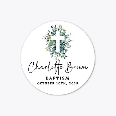 Personalised Christening Stickers Christening Sweet Cone Stickers Labels • £4.50