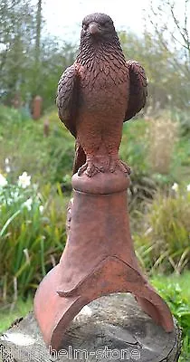 £149.99 • Buy Hawk Roof Finial Decorative Half Round Or 90° Angled Stone Ridge Tile Bird 59cmH