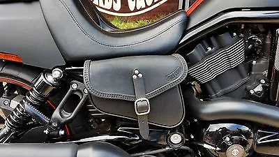 Leather Saddle Bag Right For Harley Davidson V Rod And Night Rod Italian Quality • $255.13