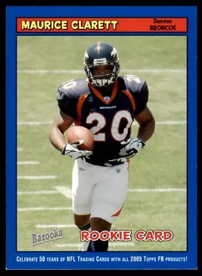 2005 Topps Bazooka Blue Parallel RC Maurice Clarett Rookie Denver Broncos #216 • $1.25