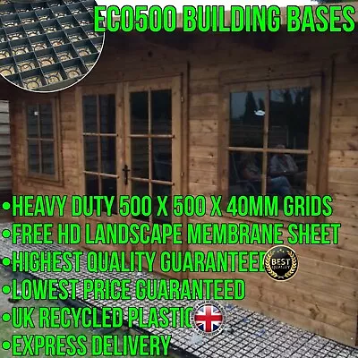 £79.99 • Buy GARDEN SHED BASE FULL KIT + HEAVY DUTY MEMBRANE ECO SLAB GREENHOUSE BASE GRID Em