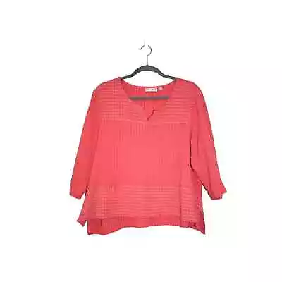 Habitat Clothes To Live In Pink Top Size Large Lagenlook Shirt Boho Summer • $22