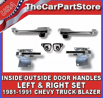 Inside & Outside Door Handle SET 81 82 83 84 85 86 87 Chevy GMC Pickup PU Truck • $74.95