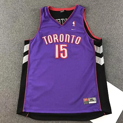 Nike Toronto Raptors Jersey Mens XL #15 Vince Carter Stitched NBA Adult #5355 • $45
