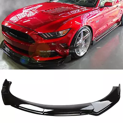 Front Bumper Lip Splitter Diffuser Cover Body Kit  Gloss Black For Ford Mustang • $69.99