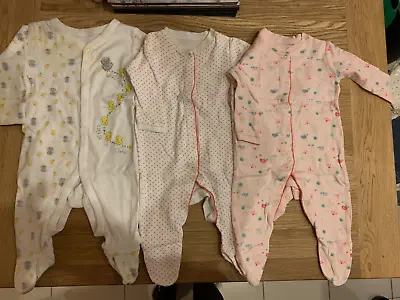 Baby Girl Sleepsuits And Vests Bundle 3-6 Months • £4.99