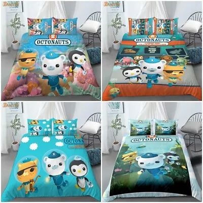 The Octonauts 3D Duvet Cover+Pillowcases Single Double King  Bedding Set Gift UK • £22.79