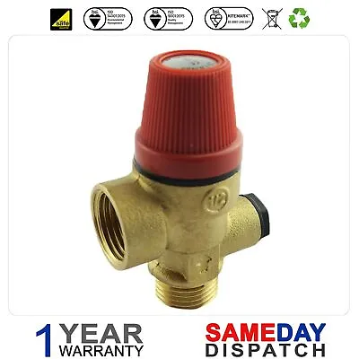 Vaillant Ecomax 824/2 828/2 835 E Vuw 246 286 356-c Pressure Relief Valve 190751 • £11.48