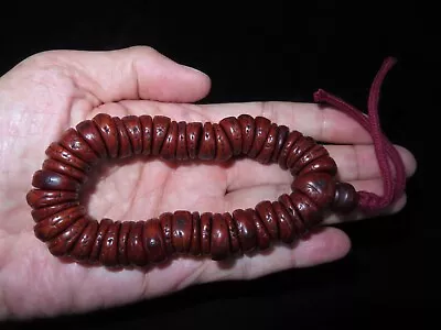 Buddhist Miter Cut Button Shaped 46 Phoenix-Eyed Bodhi Mala Prayer Beads (d9) • $68