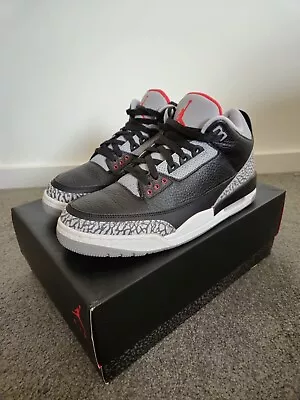 Size 10.5 - Nike Air Jordan 3 Retro OG Black Cement • $400