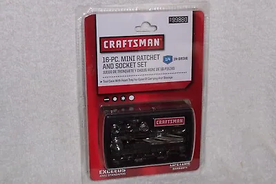 CRAFTSMAN 16 Piece 1/4  Drive Mini Ratchet & Socket Set W/Storage Case 99880 NEW • $60