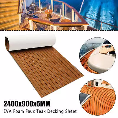 5mm EVA Foam Teak Marine Boat Sheet Flooring Mat Yacht Carpet Decking 240x90cm • £39.97