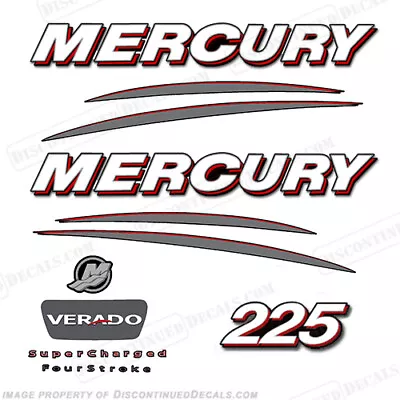 Fits Mercury 225hp Verado Decal Kit - Straight • $109.95