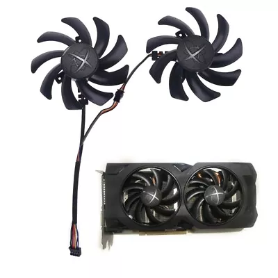 2pcs 85mm 480/470 Graphics 4Pin 0.35A VGA Fan For XFX R9 390/390X 8G RX48 • $22.08